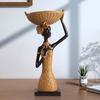Retro African Girl Home Ethnic Craft Resin Ornaments Creative Gifts Living Room Study Character Decorations