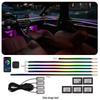 18-in-1 LED Vehicle Ambient Light Strip: Hidden Acrylic, 256 Colors