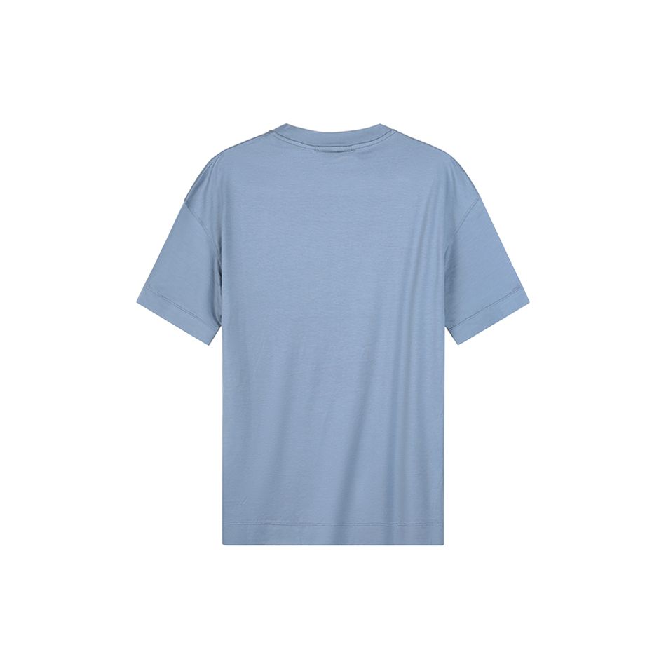 Emporio Armani SS23 Letter Print Crew Neck Short Sleeve T-Shirt Men tops Light-Blue 3R1TV9-1JUVZ-0738