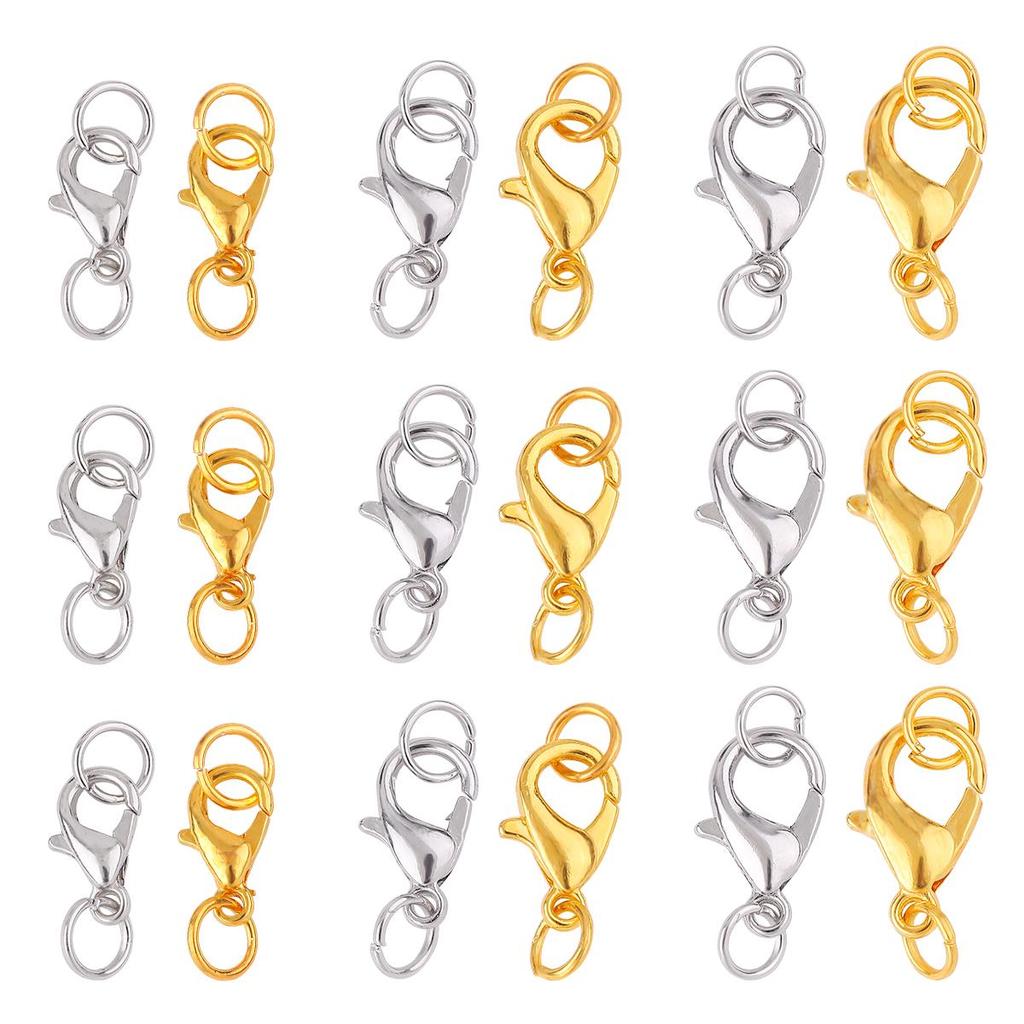 10Pcs DIY Jewelry Alloy Lobster Buckle, High-Quality Keychain Buckle, Handmade Accessory Single Circle Connection Buckle
