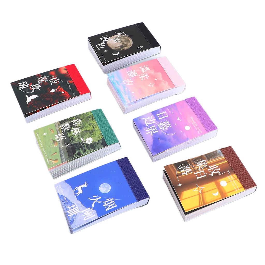 7 Sets 350 Sheets Vintage Sticker Book Strong Adhesion Waterproof Colorfast Scrapbook Stickers for DIY Journaling Photo