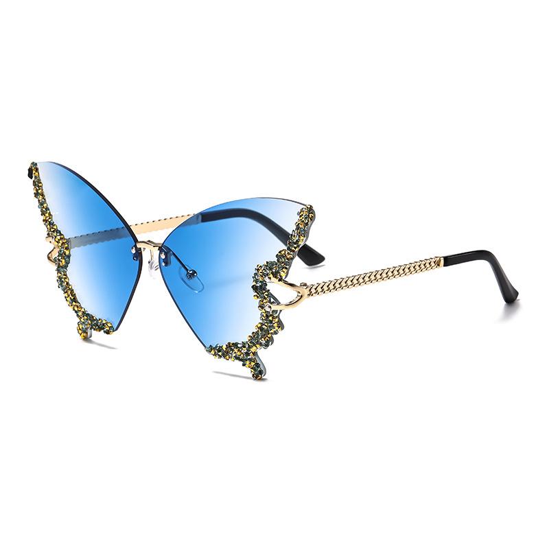 Rhinestone Sunglasses Women'S Summer Sunscreen Uv Protection Diamond-Encrusted Sunglasses With Diamonds Factory-Approved