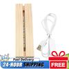 1-5PCS LED Wood Light Display Crystal Wooden Lighted Base Stand Acrylic Light Plate Base USB Wooden Base for Resin Art Lights