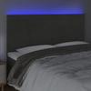 VidaXL Tête de Lit à LED Meuble de Chambre à Coucher Accessoire de Lit Double Tête de Cadre de Lit Intérieur Gris Foncé 3122625