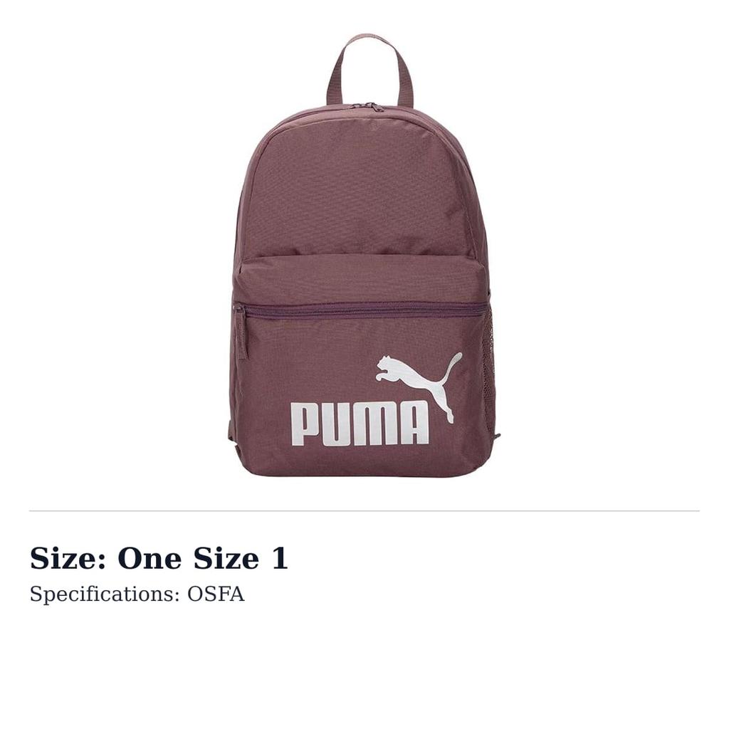 Puma Fabric Backpack Regular Unisex Purple 075487-41