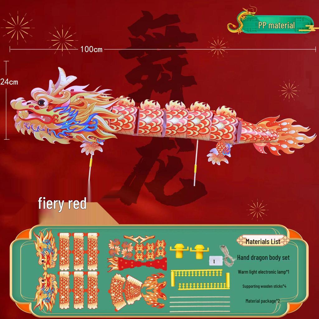 Shake Snake Dragon Lantern DIY Kit – Children's Luminous Cartoon Lantern for New Year and Spring Festival Celebrations