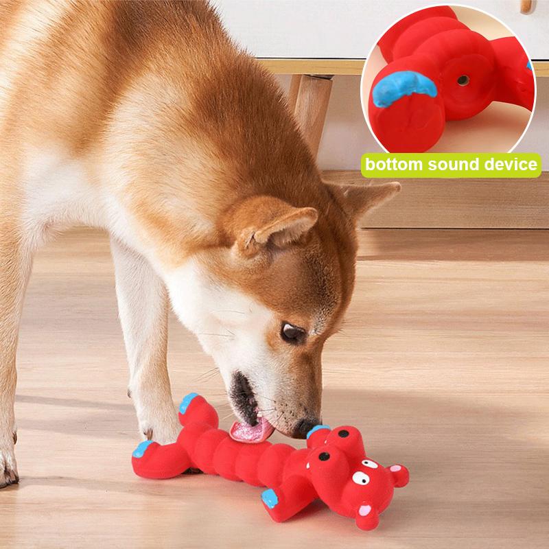 Dog Chew Toy Monkey Hippo Shaped Rubber Pet Squeaky Toys For Small Medium Large Dogs Resistant Bite Grinding Teeth Dog Sound Toy