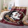 Florida State Seminoles Print Flannel Blanket High Quality Warm Comfortable Cover for All Seasons Perfect for Gifts Home Decor