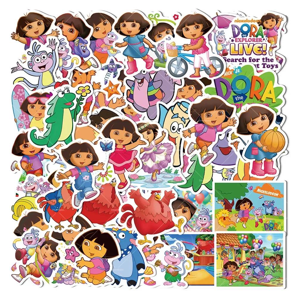 Dora Balloon Cartoon Girl Ballons Happy Birthday Banner Party Decoration Monkey Cake Topper Supplies Gift Disposable Tableware