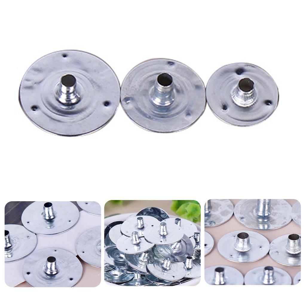 Pack of 100 Metal Candle Wick Sustainers Tabs for Handmade Candle Projects Tealight Wick Holders Clip DIY Accessories