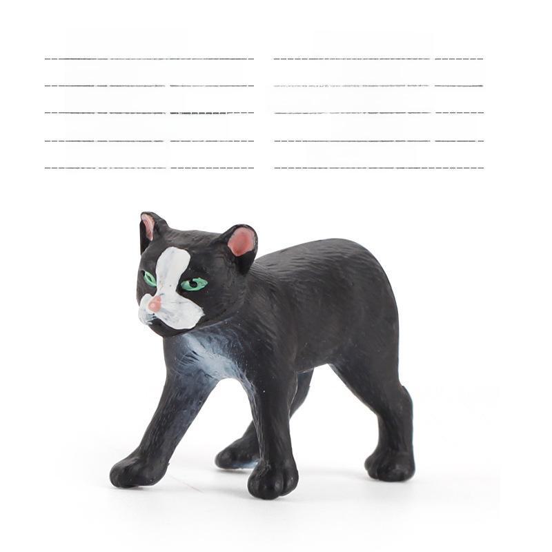 Set Jucării Pisoi Alb-Negru pentru Copii - Ornamente Model Pisică Rurală Chineză