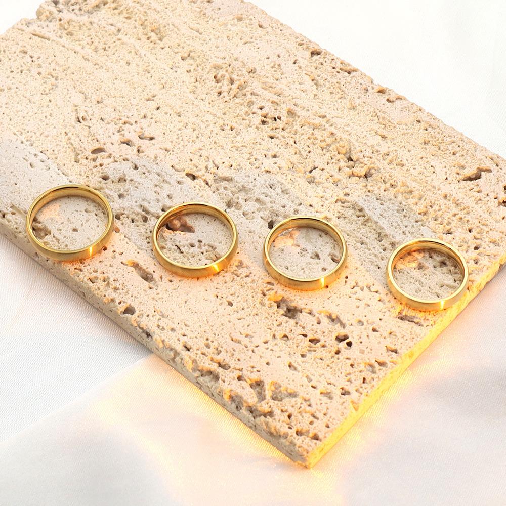 High-End Non-Fading Ring Wind Niche Titanium Steel Curved Brushed Ring Jewelry