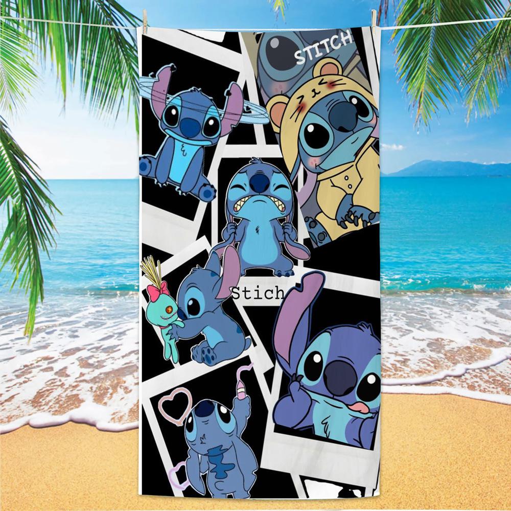 American Cartoon Figure Print Thick Microfiber Beach Towel Quick Dry Bath Blanket For Kids