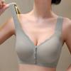 Stillweste Breite Schultern Vorderverschluss Nahtloser Push-up-BH Nicht-magnetische Stützen Seitliches Brustgewebe Bügellos