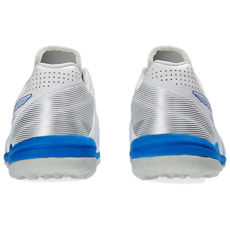 Asics Calcetto Bequem Schlicht TF (Gummistollen) Fußballschuhe Herren Fußballschuhe Weiß Blau 1113A038-101