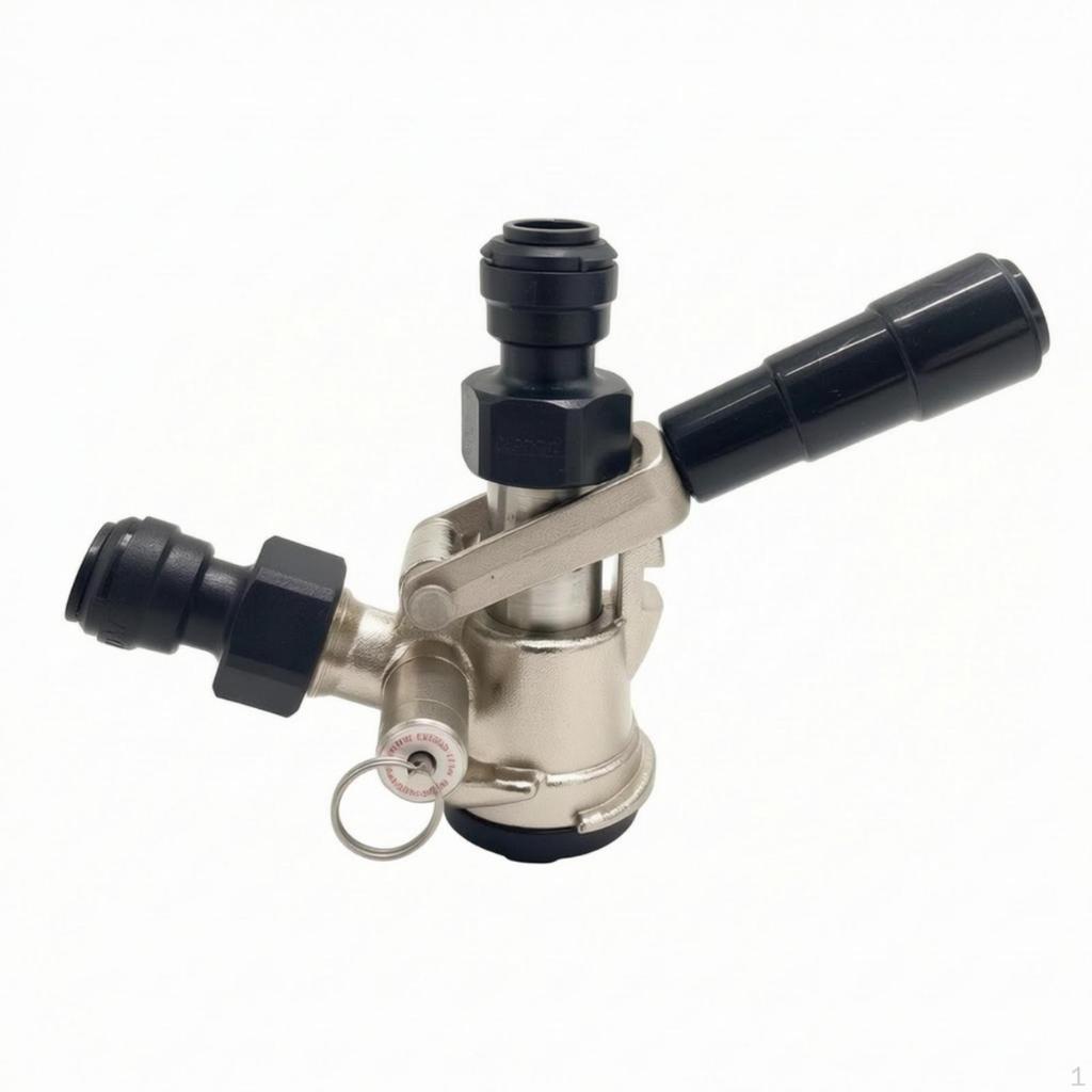 Beer Keg Coupler Push to Lock with Pressure Relief Control Mechanism Backflow