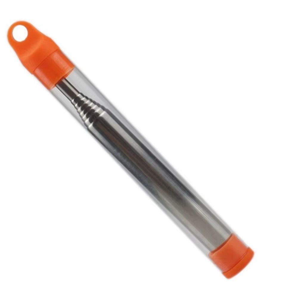 Stainless Steel Fire Blowing Tube Windproof Pocket Bellow Convenient Fire-making Tool  Camping