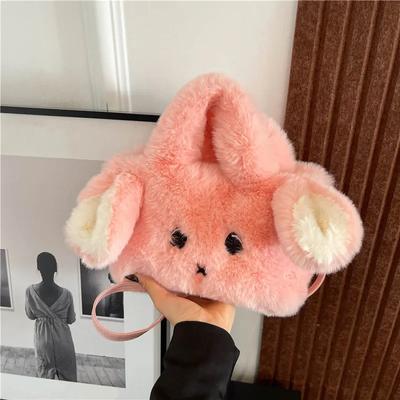 Umhängetaschen  Modische Persönlichkeit  Vielseitige Stil-Tasche  Liebliche Cartoon-Fellhasen-Umhängetaschen  Neu