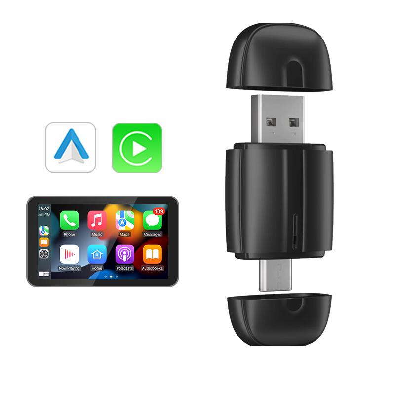 

MINl 2in1 беспроводной адаптер CarPlay и Android Auto Mini Box Carplay проводной беспроводной Bluetooth-ключ для Apple android Car Smart Box Type-C/USB