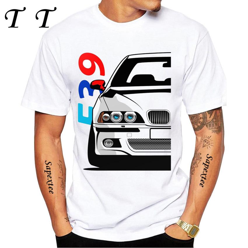 New Summer Men Short Sleeve Drive The Classic Germany EUDM - E34 M5 - X5 E30 Cars Evolution Retro T-Shirt Boy Casual White Tees