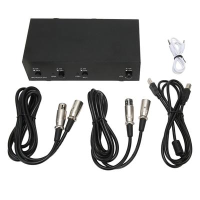 48 V Phantomspeisung Professionelles Eisengehäuse Phantomspeisung mit XLR-Kabel für Musikaufnahme-Equipment