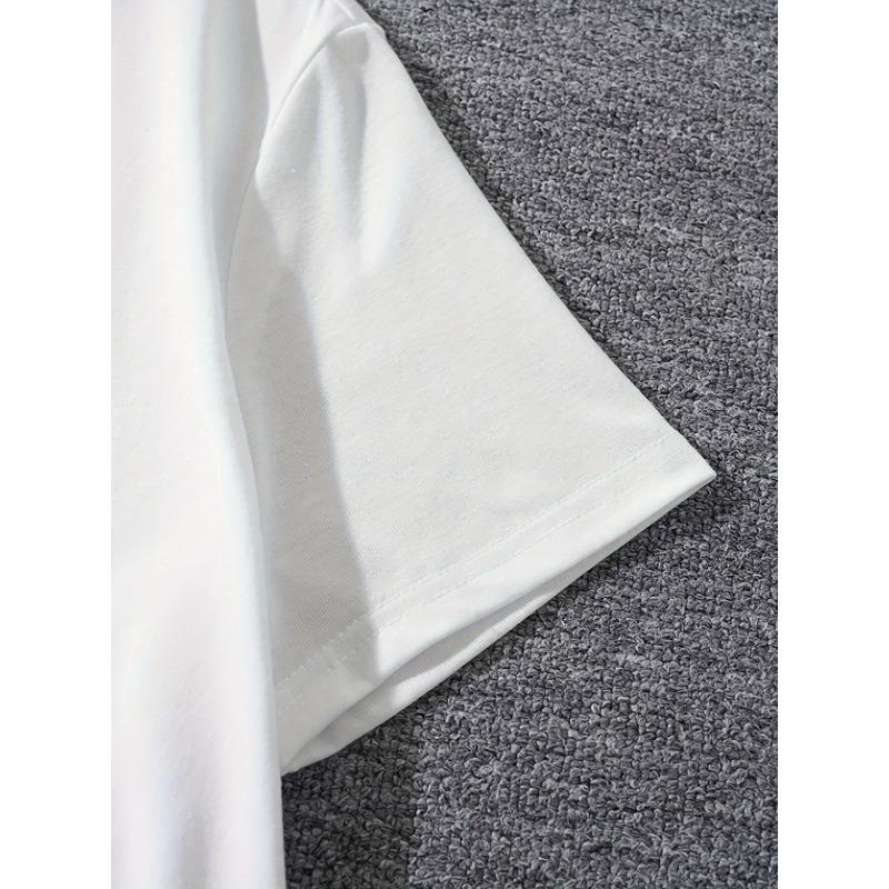 European Size Men's Summer Short Sleeve Printed T-Shirt