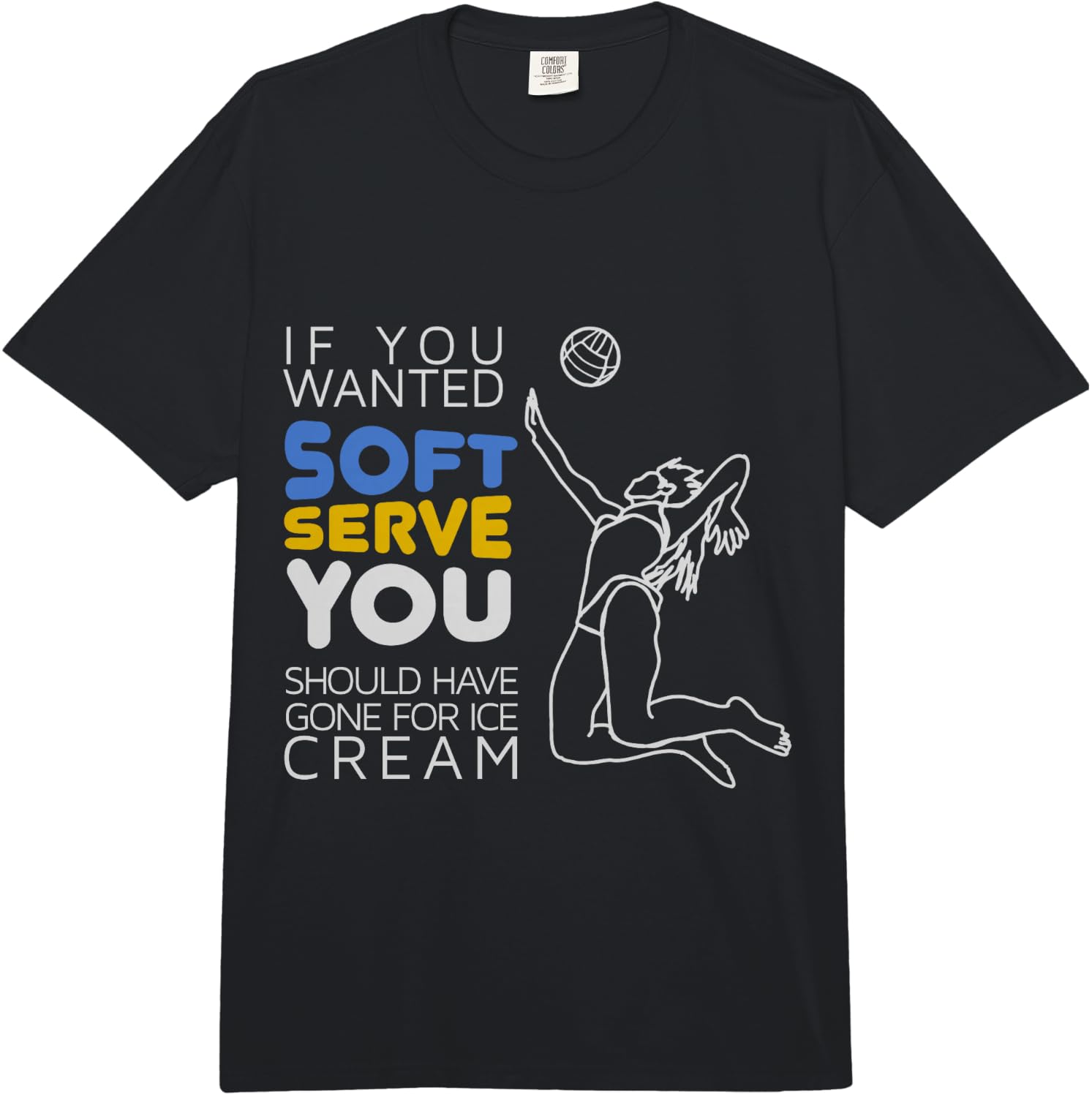 Wanted Soft Serve Cool Volleyball Gift Comfort Colors Adult Heavyweight  Unisex T-Shirt XL