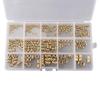 300pcs Threaded Inserts M2 M2.5 M3 M4 M5 M6 1/4-20 Insert Nuts Brass Threaded Bushing