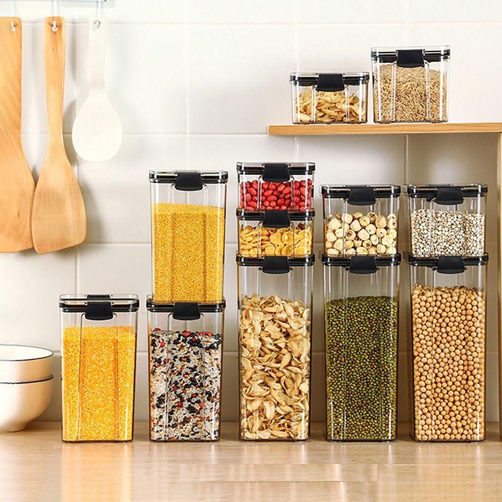 

Dustproof Airtight Container Airtight Grain Storage Portable Spice Jar Picnic 700ml