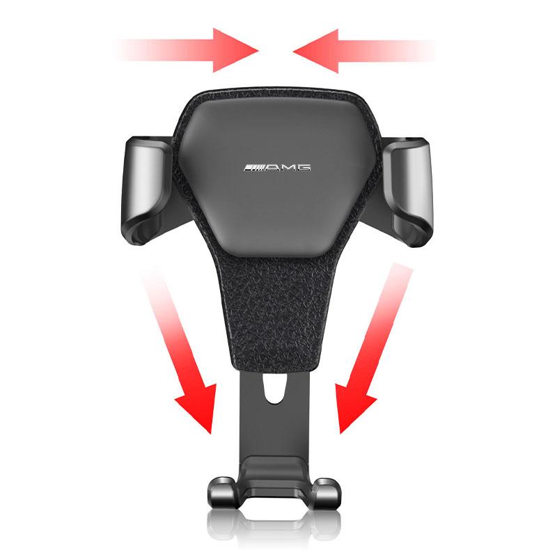 Car Phone Holder Air Vent G-Sensor Smartphone GPS Stand For Mercedes Benz AMG W212 W205 W246 W177 W176 W213 GLC GLE GLS ML Welcome Laser Lamp