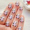 50pcs Mini Colored Cartoon Such As Puppies, Rabbits, Giraffes, and Pandas Nail Art Flatback Stone Figurines Scrapbook Charm DIY