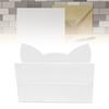 Acrylic Mail Holder Clear Mail Organizer Countertop Letter Envelope Holder for Desk Mail Sorter Letter Stand for Home Office School Cat Shape