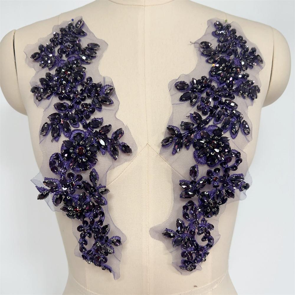 3D Flatback Motif Rhinestone Sewing Accessories for Dresses Lace Appliques Shiny Gold Trim Sequin Flowers Corset Embroidery Hat