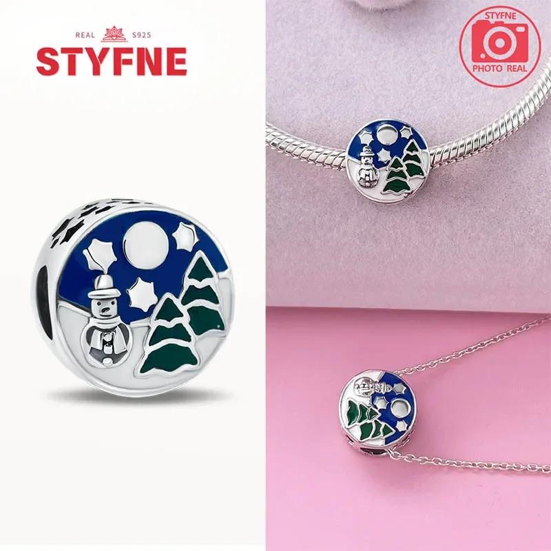 Realcopper Christmas Tree Beads Christmas Collection Charms For Making Original Bracelets Diy Fine Jewelry Gifts For Women