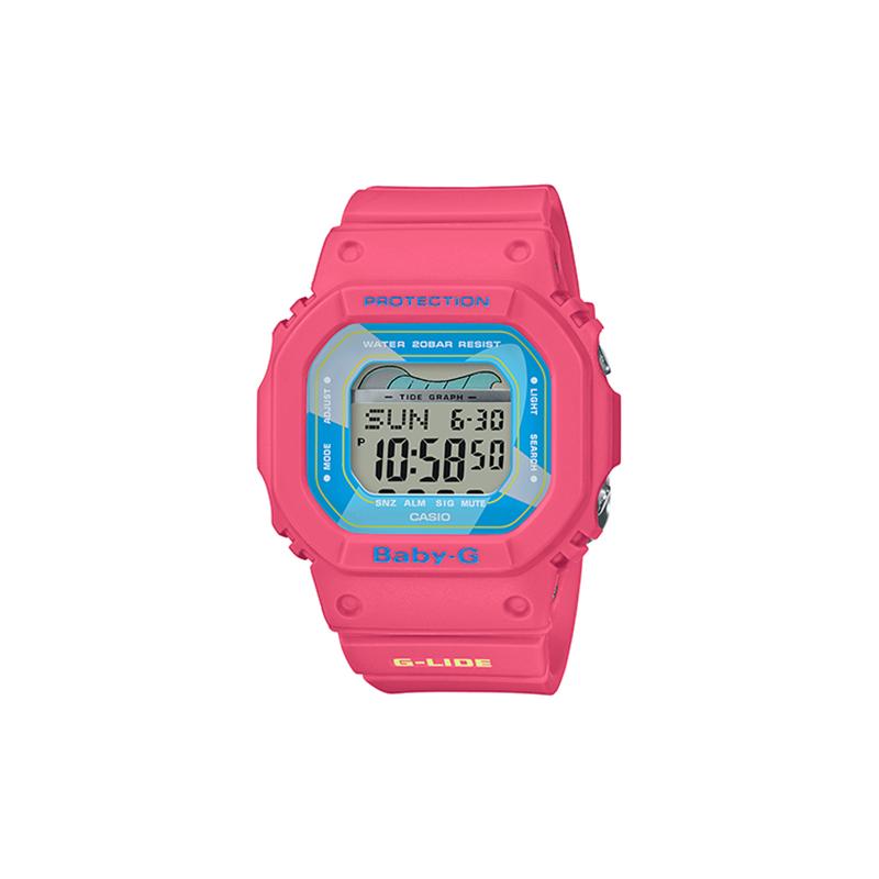 

Casio BABY-G 200 meters waterproof quartz movement resin strap Japanese and Korean watch women s watch blue dial BLX-560VH-4PR синій