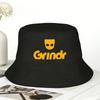 Grindr Logo Eimerhut Hawaii Fischerkappen Für Unisex Lustige Angel-Sonnenhüte Weiches Faltbares Design Kappe