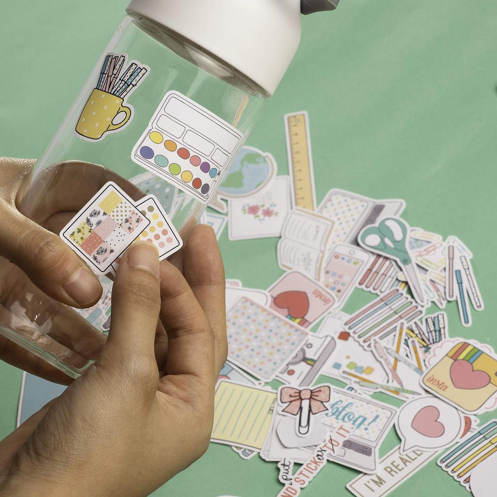 Navy Peony Retro Schedule Sticker Set Waterproof Stickers for Calendar Lists Cute Small Stickers for Journals and Notebooks Craft Stickers for