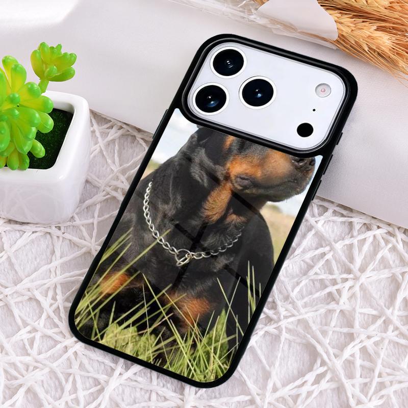 Cool Rottweiler Dog Soft TPU Phone Case for iPhone 17 Air 16 15 11 12 14 13 Pro Max Shockproof Cover