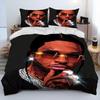 Hip Hop Art Rapper Legend Star Comforter Bedding Set,Duvet Cover Bed Set Quilt Cover Pillowcase,king Queen Size Bedding Set kids