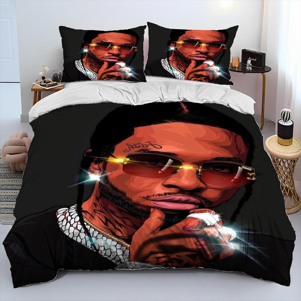 Hip Hop Art Rapper Legend Star Comforter Bedding Set,Duvet Cover Bed Set Quilt Cover Pillowcase,king Queen Size Bedding Set kids