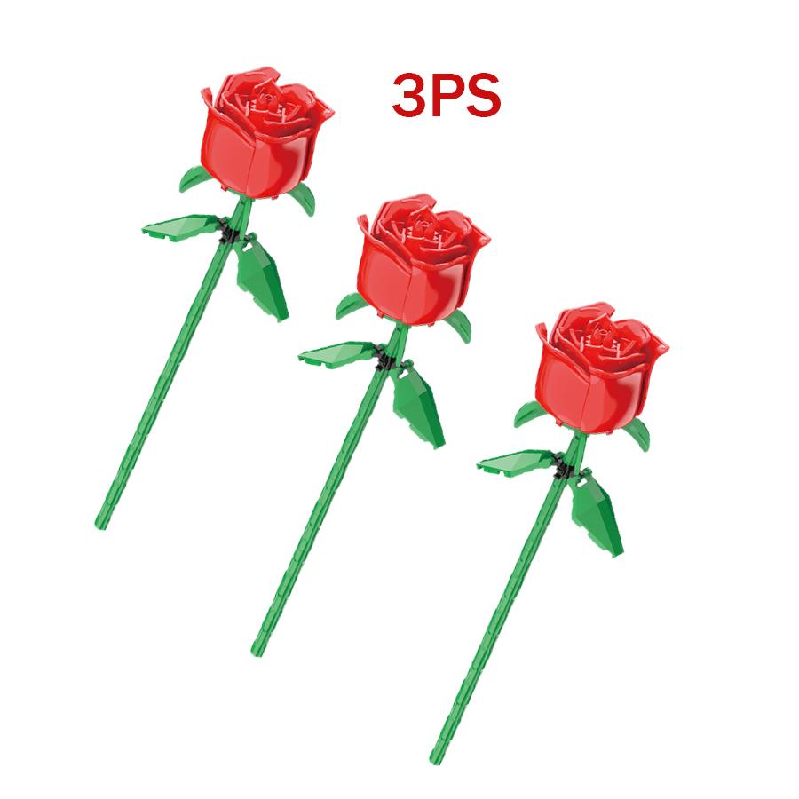 

@@Romantic Rose Flower Bouquet Building Block Eternal Model Assembly Plastic Plant Brick Home Decor Mother s Day Birthday R Gift