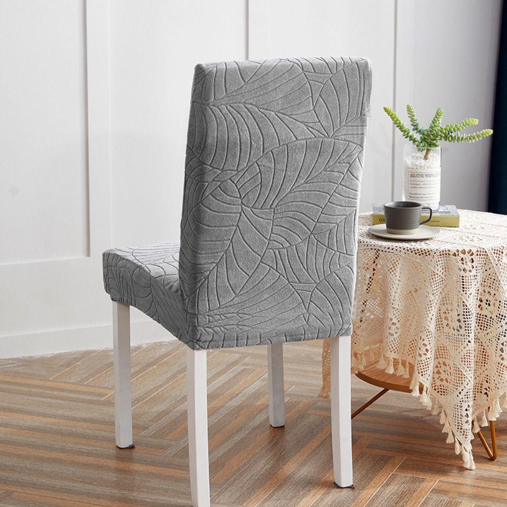 Dacron Dining Chair Cover Jacquard Seat Covers Chair Protective Case Kitchen Chair Cover Household