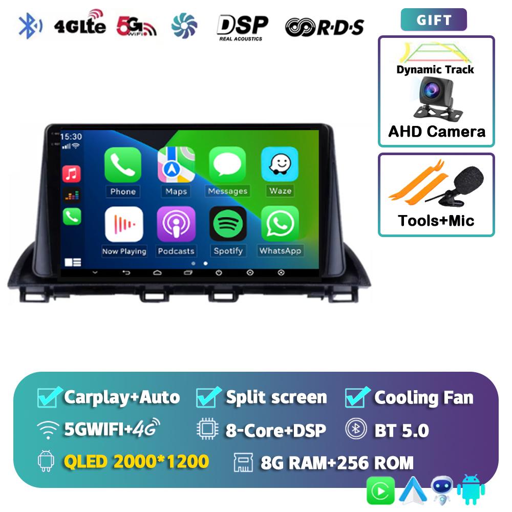 Android 14 Carplay Auto Car Radio For Mazda 3 Axela 2013-2018 Stereo GPS Navigation Multimedia Video Player Autoradio Head Unit