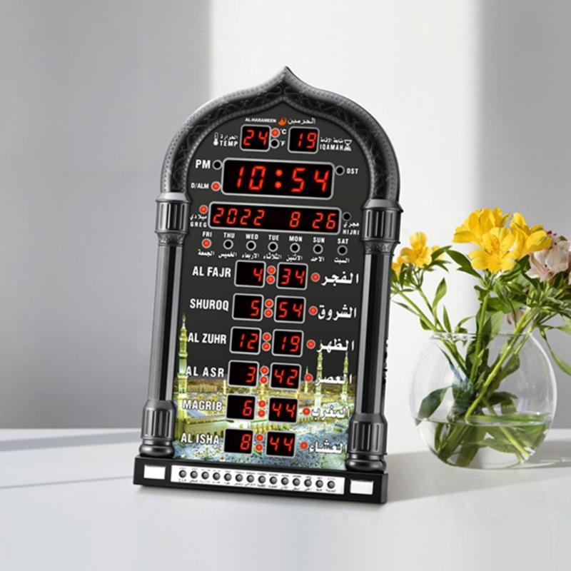 Azan Clock,Led Prayer Clock,Wall Clock,Read Home/Office/Mosque Digital Azan Clock/Decorative Clock HA-4008