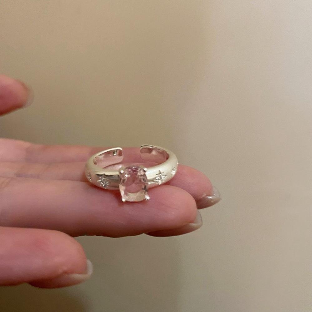 Over 120 Styles Korean style zircon diamond ring women's 925 sterling silver spring and summer niche light luxury high-end index finger ring open ring