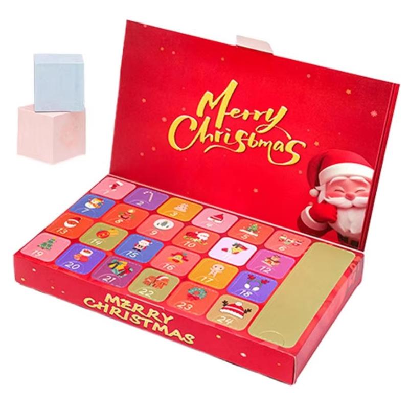 

ABGR-Party Christmas Calendar Countdown Crystal Calendar Rock Stone Theme 24 Boxes Holiday Kids Girls Stocking Stuffers