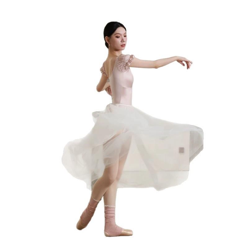 Womens Ballet Leotard Short Sleeve Solid Color Gymnastics Dancewear Stage Performance