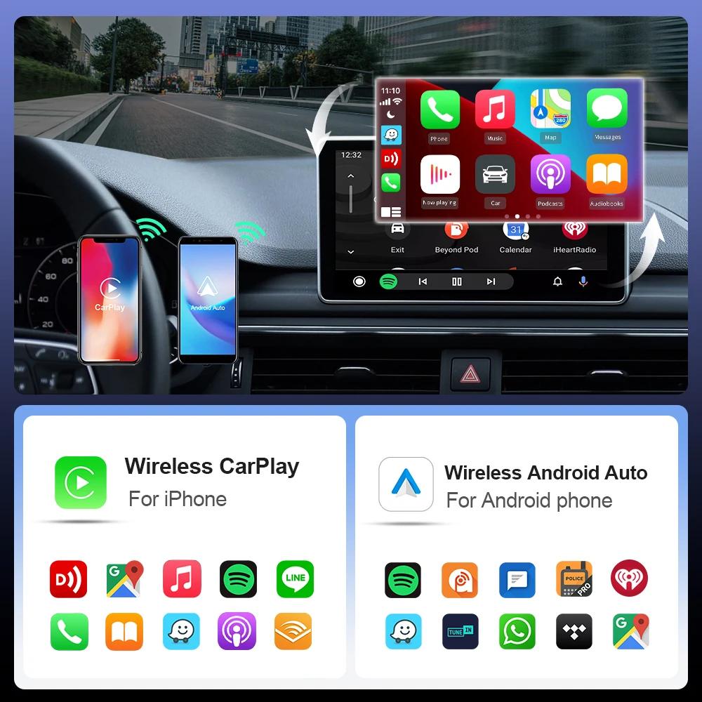 2in1 Wired To Wireless CarPlay Dongle Android Auto Adapter USB Dongle Mini AI Box Plug and Play for OEM Car Connection