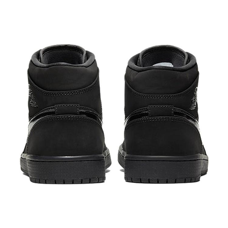 Air Jordan 1 Mid 'Triple Black Suede' Men's 554724-056