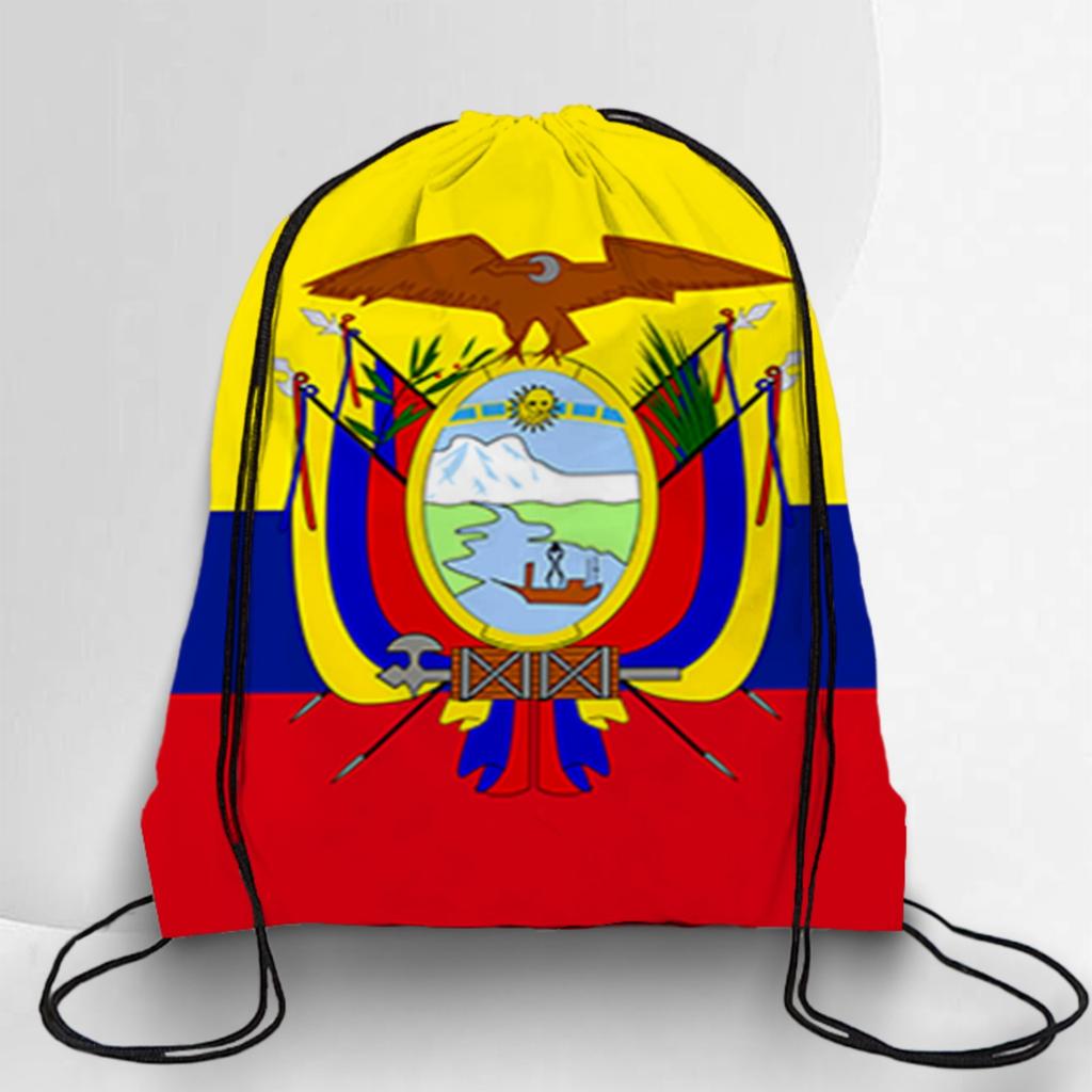 Drawstring Backpack with National Emblem Print Lightweight Portable Storage Bag for Sports Travel School Gym Sackpack